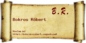 Bokros Róbert névjegykártya